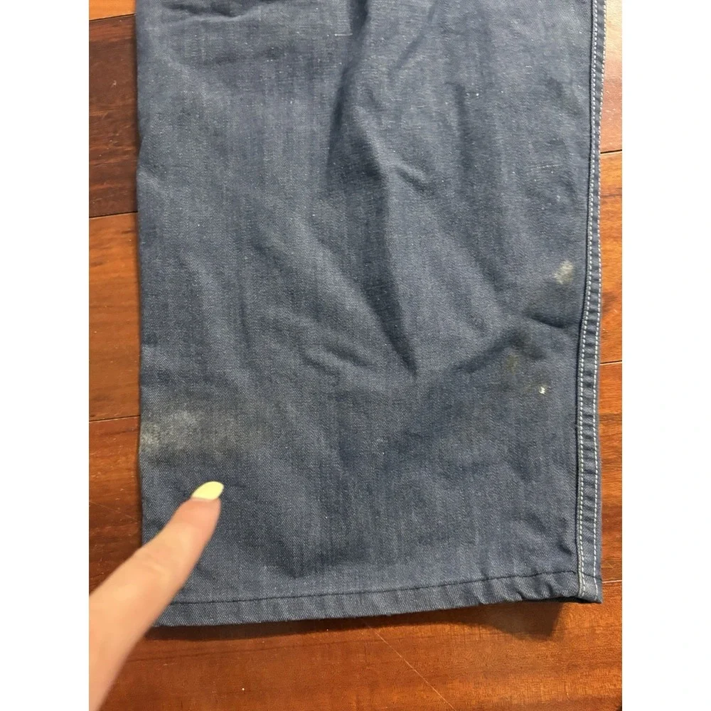 Vtg Sears Perma Prest Tri-Bend Carpenter Bib Overalls 36x30 Farmer Pants Union